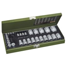 Hylsysarja 1/4" ja 1/2" tuuma-koot 36-osaa