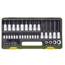 Hylsysarja 1/4" ja 1/2" 42-osaa E-torx