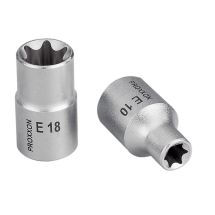 Hylsy 1/2" E-torx E, Ulkopuoliset TX-hylsyt