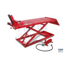 HBM 500 Nostopöytä moottoripyörille pneumatiikalla ja / tai hydrauliikalla
