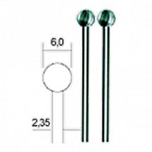 Proxxon Jyrsintäpuikko 6 mm, pallo, Volframi-vanadiini, 2 kpl.