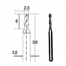 Proxxon Kovametallijyrsinterä, Ø 2,0 mm