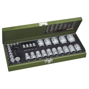 Hylsysarja 1/4" ja 1/2" tuuma-koot 36-osaa
