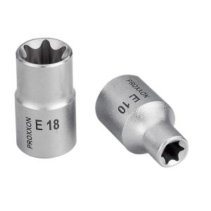 Hylsy 1/2" E-torx E, Ulkopuoliset TX-hylsyt