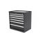 HBM Profi Musta 6-tasoinen työkalukaappi 88 x 58 x 80 cm